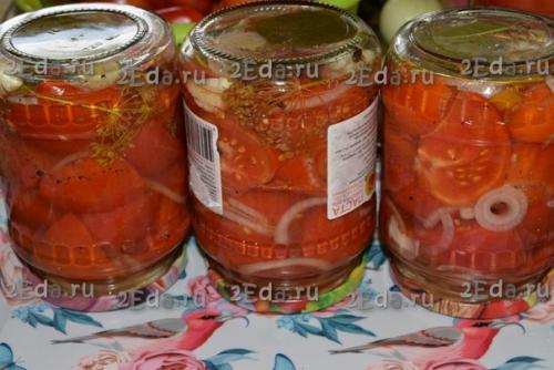 Рецепт помидоров дольками с луком на зиму. 07 Рецепт помидоров дольками с луком на зиму. 07