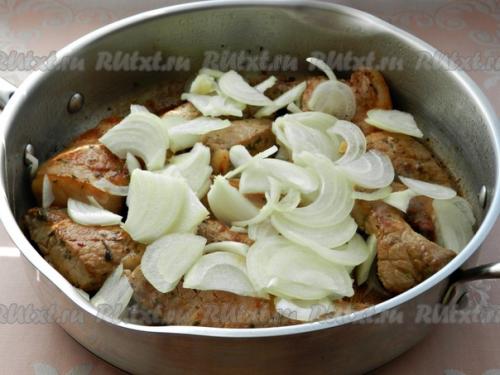 Cвинина с болгарским перцем на сковороде. 03 Cвинина с болгарским перцем на сковороде. 03