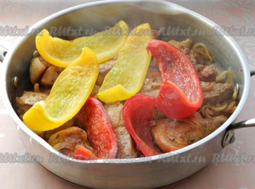 Cвинина с болгарским перцем на сковороде. 04 Cвинина с болгарским перцем на сковороде. 04