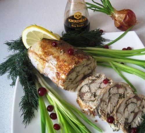 Скумбрия, запеченная рулетом. 05