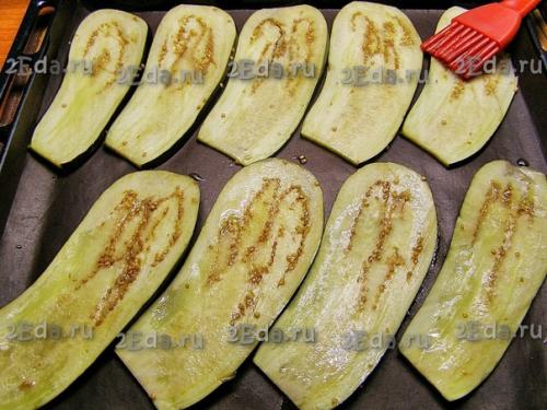 Рулетики из баклажанов с фаршем в духовке. 01 Рулетики из баклажанов с фаршем в духовке. 01