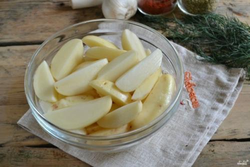 Картофель по-деревенски в духовке. 02 Картофель по-деревенски в духовке. 02