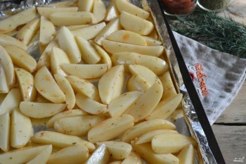Картофель по-деревенски в духовке. 04 Картофель по-деревенски в духовке. 04