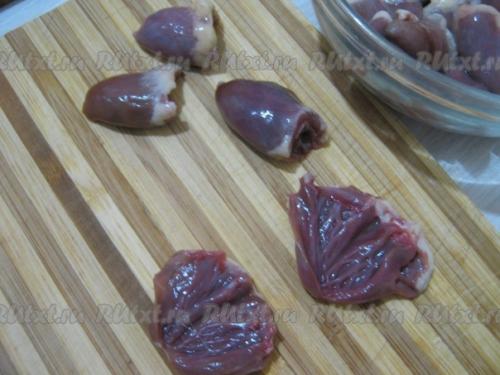Отбивные из куриных сердечек. 02