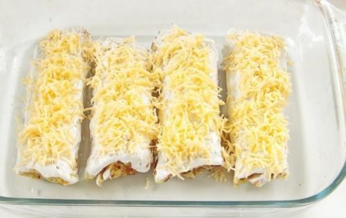 Тыквенные рулетики с печенью. 09