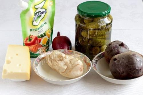 Салат Признание.  Ингредиенты. 01