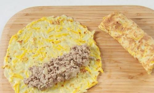 Тыквенные рулетики с печенью. 07