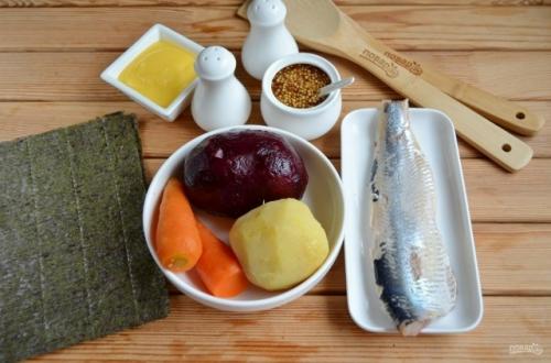 Селедка под шубой (роллы). 01 Селедка под шубой (роллы). 01