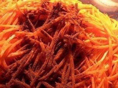 Морковь по-корейски. 1 килограмм моркови. 03 Морковь по-корейски. 1 килограмм моркови. 03