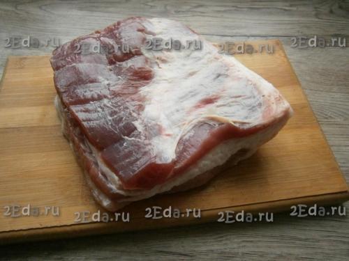 Отварная свиная грудинка. 01 Отварная свиная грудинка. 01