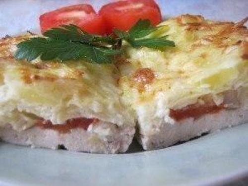Курица, запеченная под тертым картофелем. 05 Курица, запеченная под тертым картофелем. 05