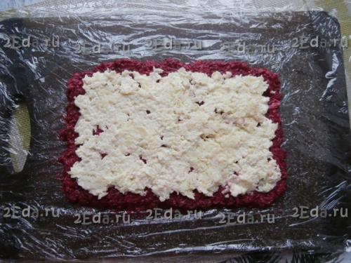 Селёдка под Шубой в виде рулета. 05 Селёдка под Шубой в виде рулета. 05