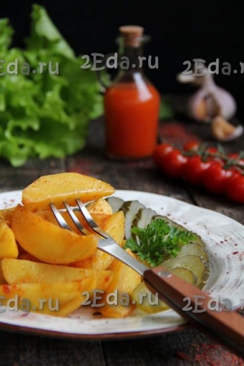 Картофель по-деревенски дольками в микроволновке. 05 Картофель по-деревенски дольками в микроволновке. 05