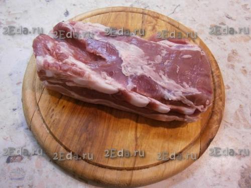 Свиная грудинка в мультиварке. 01 Свиная грудинка в мультиварке. 01