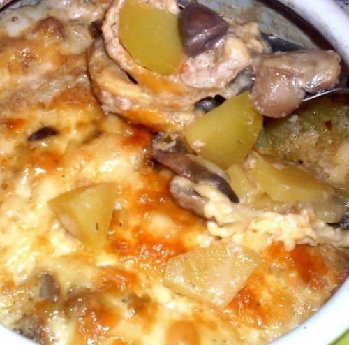 Жаркое из сердечек с грибами в горшочке или очень быстрый вкусный ужин. 05 Жаркое из сердечек с грибами в горшочке или очень быстрый вкусный ужин. 05