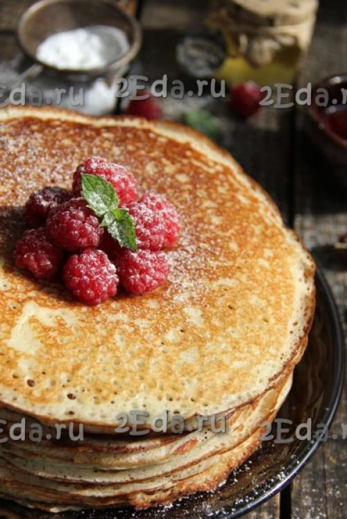 Рецепт тонких дрожжевых блинов на молоке. 07