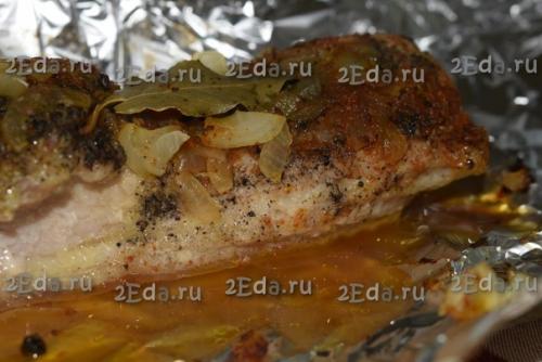 Свиная грудинка, запеченная в фольге в духовке. 05 Свиная грудинка, запеченная в фольге в духовке. 05