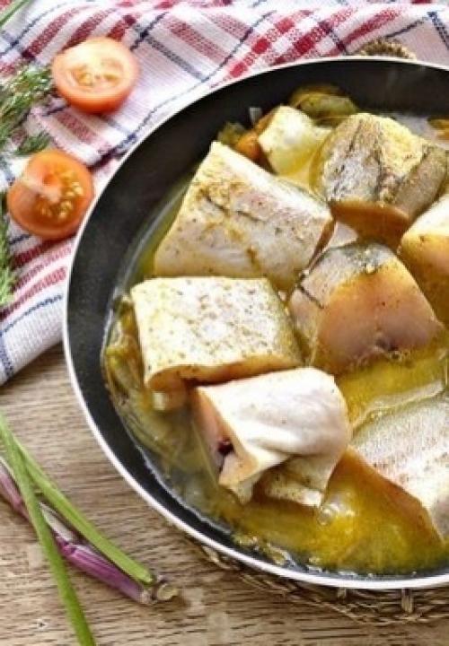 Минтай, тушеный в сметане. 03 Минтай, тушеный в сметане. 03