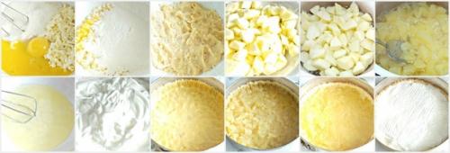 Очень вкусный, нежный яблочный пирог с безе. 01