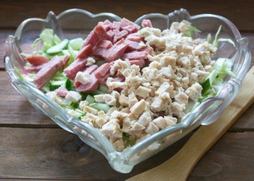 Салат Муравейник с курицей. 04