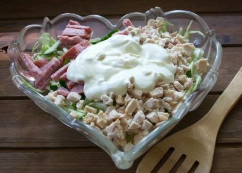 Салат Муравейник с курицей. 05