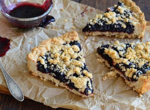 Черничный овсяный пирог. 01 Черничный овсяный пирог. 01