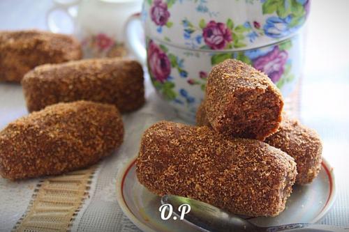 Пирожное картошка из печенья.