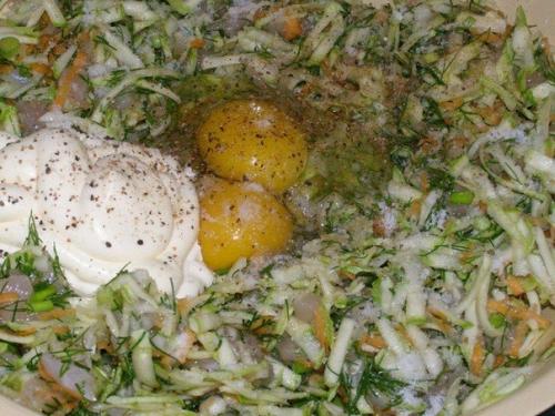 Кексы из кабачков и куриного Филе. 03