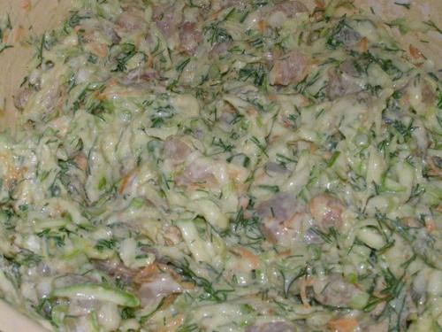 Кексы из кабачков и куриного Филе. 05