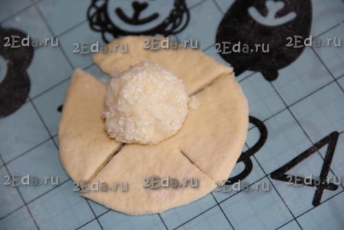 Булочки с творогом Розочки. 05 Булочки с творогом Розочки. 05