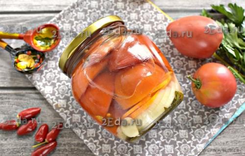 Салат из красных помидоров с морковью и луком на зиму. 08 Салат из красных помидоров с морковью и луком на зиму. 08