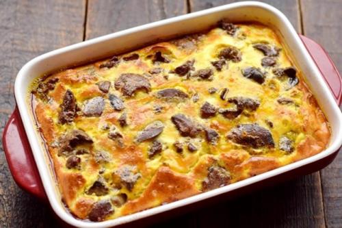 Запеканка из куриной печени с шампиньонами. 06 Запеканка из куриной печени с шампиньонами. 06