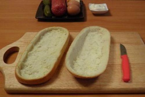 Ленивая пицца на батоне. 01