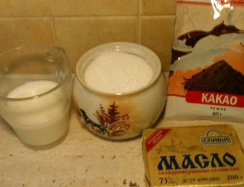 Глазурь.  Шоколадная глазурь, приготовленная по этому рецепту, получается вкусной, блестящей, она прекрасно держится на выпечке. 01