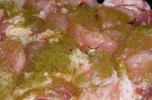 Курица, запеченная с гречкой. 02