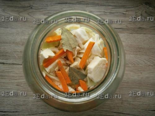 Рецепт быстрого приготовления маринованной капусты кусочками. 03 Рецепт быстрого приготовления маринованной капусты кусочками. 03