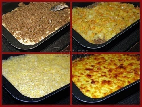 Капустная запеканка с фаршем. 02