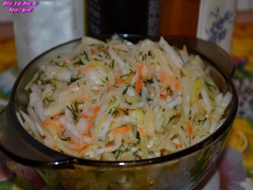 Капуста в горячем маринаде.
