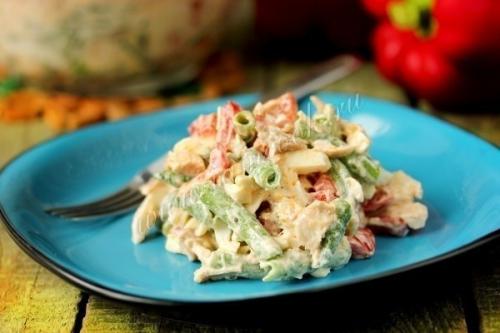 Салат Шедевр с курицей и сладким перцем. 06 Салат Шедевр с курицей и сладким перцем. 06