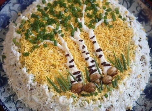 Березовая роща.

- Грибы шампиньоны - 200 г.
