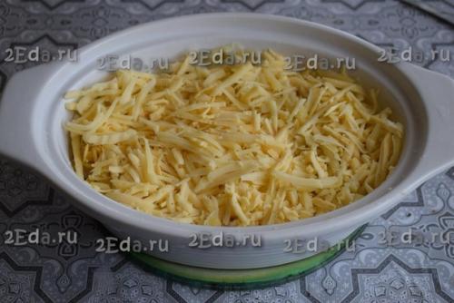 Жульен с курицей и шампиньонами в духовке. 05