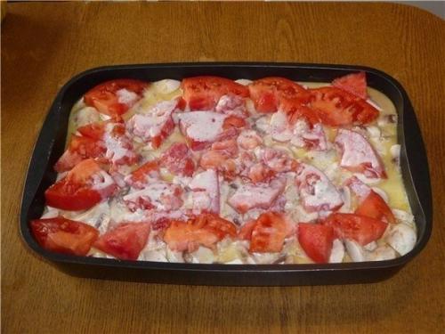 Свинина, запеченная с овощами под соусом бешамель. 07 Свинина, запеченная с овощами под соусом бешамель. 07