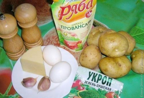 Запеканка из тертого картофеля с сыром и чесноком. 01