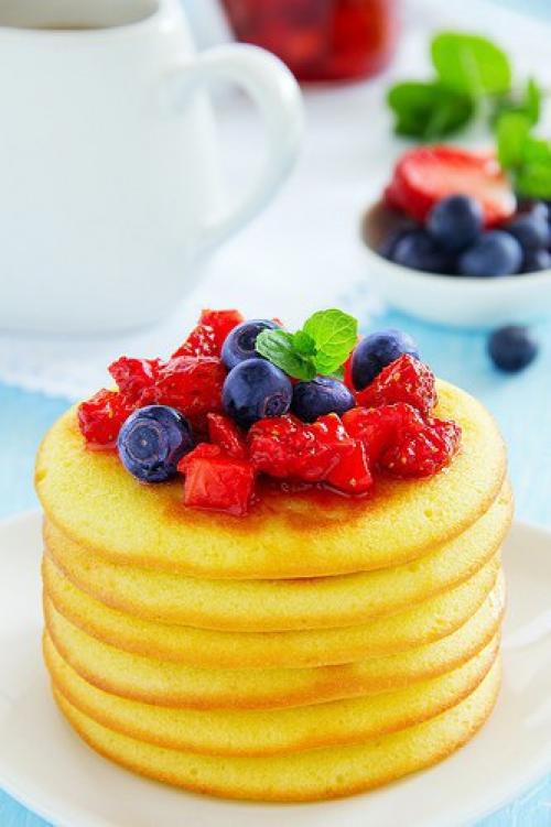 Оладьи из манной крупы.