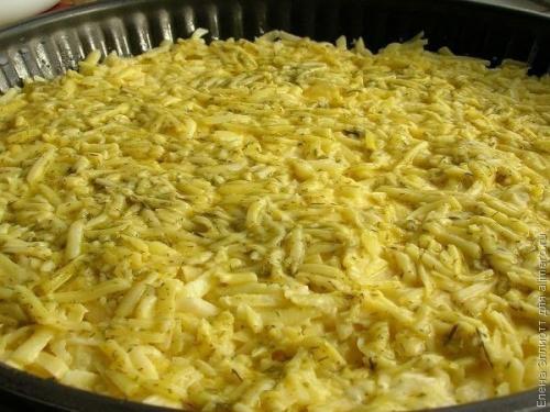 Запеканка из тертого картофеля с сыром и чесноком. 07