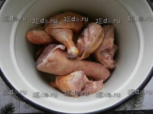 Холодец из свиной рульки и курицы без желатина. 02 Холодец из свиной рульки и курицы без желатина. 02