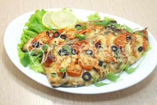 Горбуша, запеченная с овощами в духовке. 05