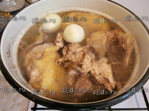 Холодец из свиной рульки и курицы без желатина. 03 Холодец из свиной рульки и курицы без желатина. 03