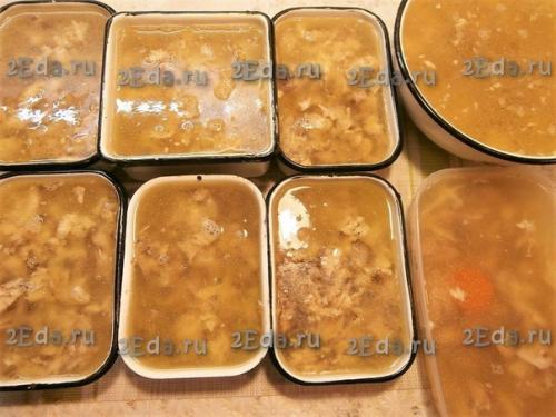 Холодец из свиной рульки и курицы без желатина. 06 Холодец из свиной рульки и курицы без желатина. 06