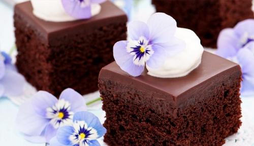 Простые шоколадные пирожные.